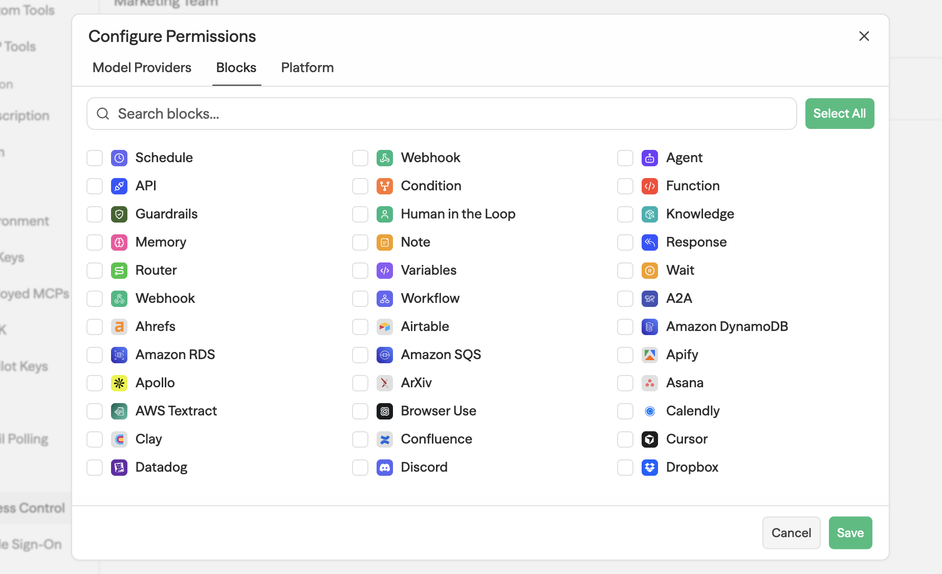 Integration Controls